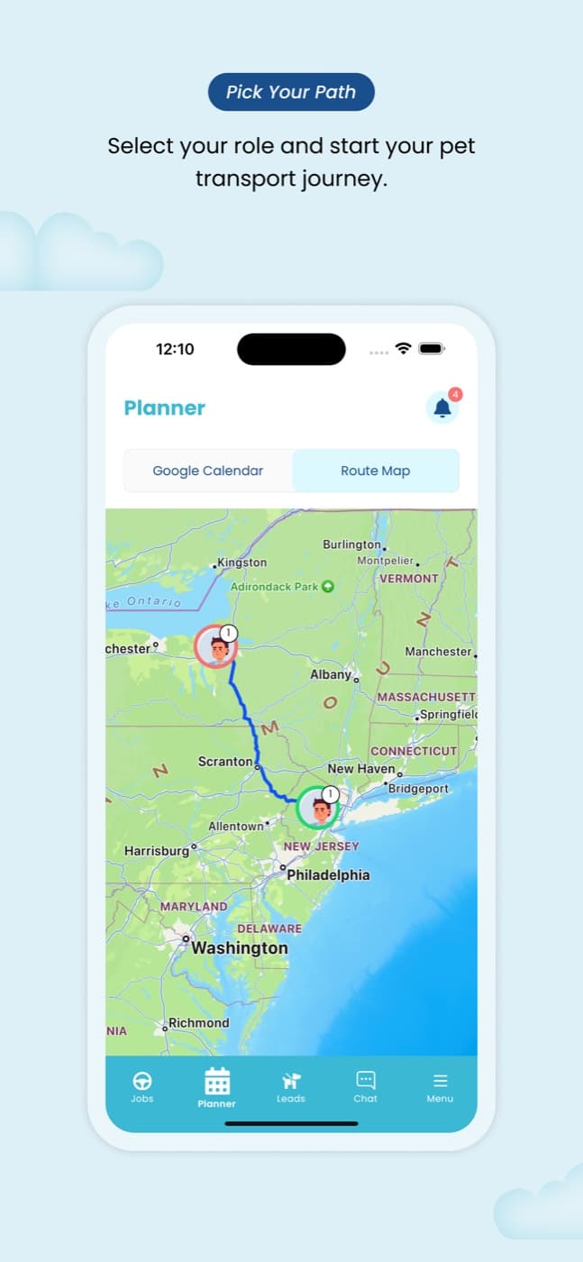 Pet Relay – Pet Transport — app screenshot 1