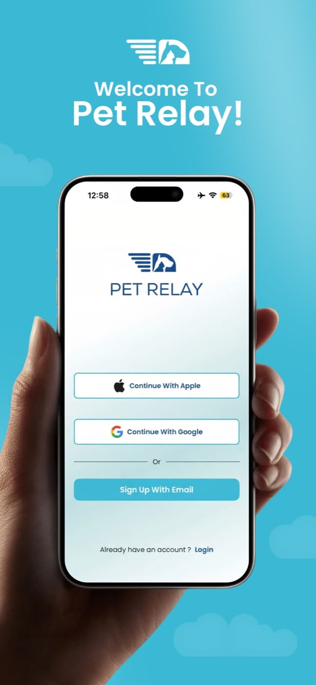 Pet Relay – Pet Transport — app screenshot 2