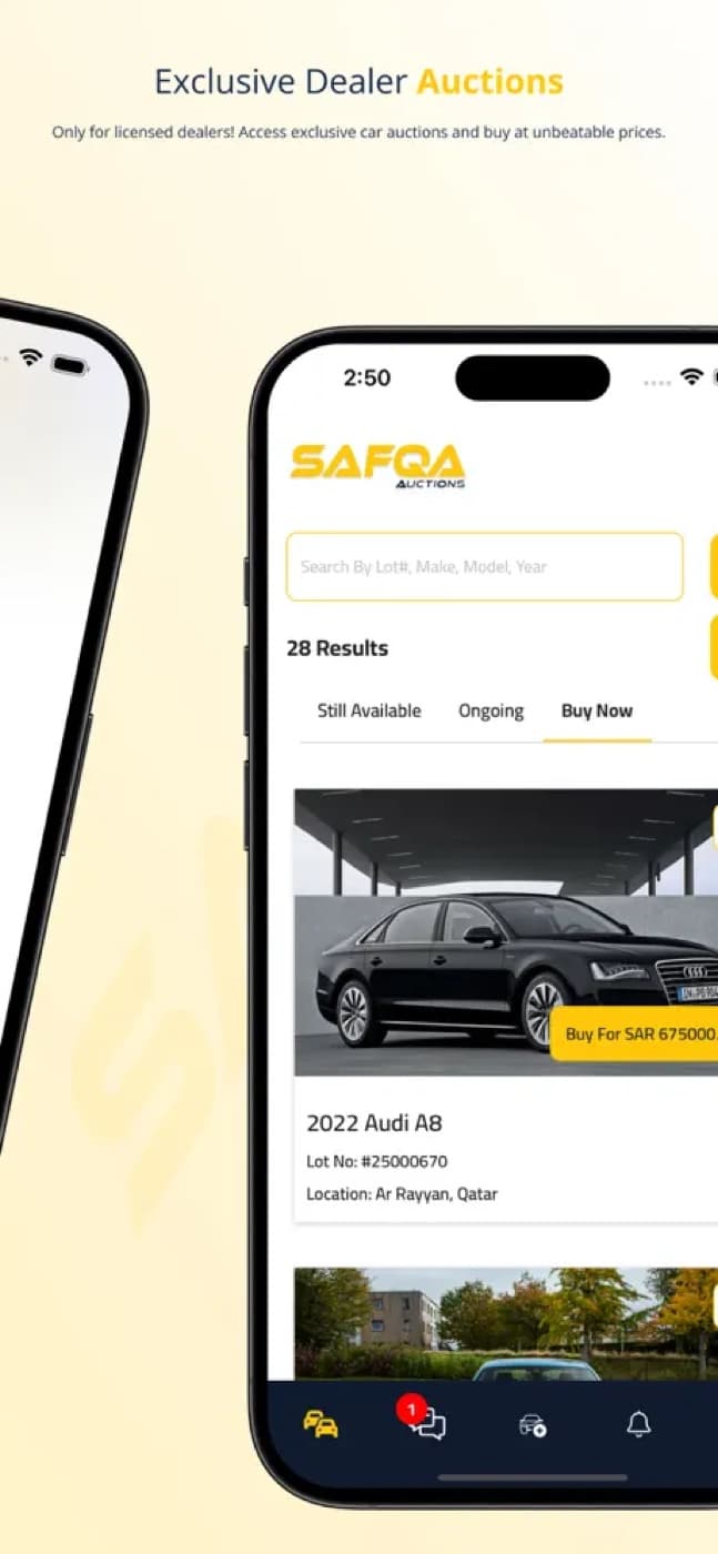 Safqa Auctions — app screenshot 2