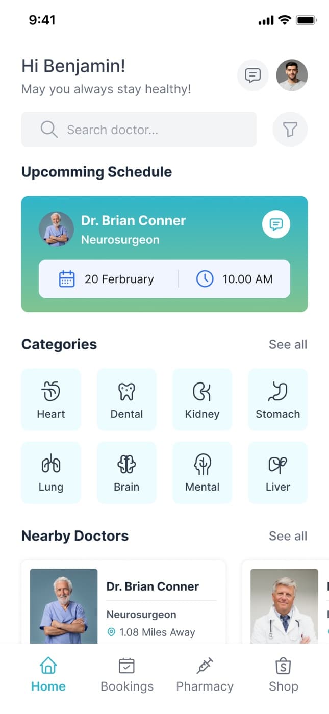 Tele-Health App — app screenshot 1